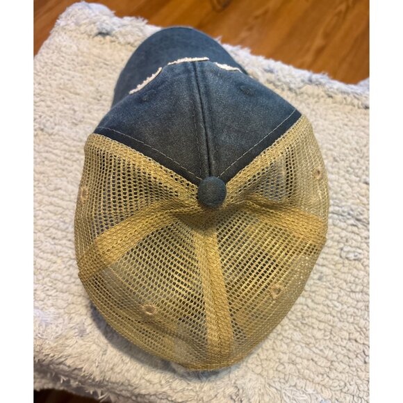 423 Area Code Distressed Trucker Hat Denim Vintage-Style Cotton Mule Mesh Back - Picture 3 of 8